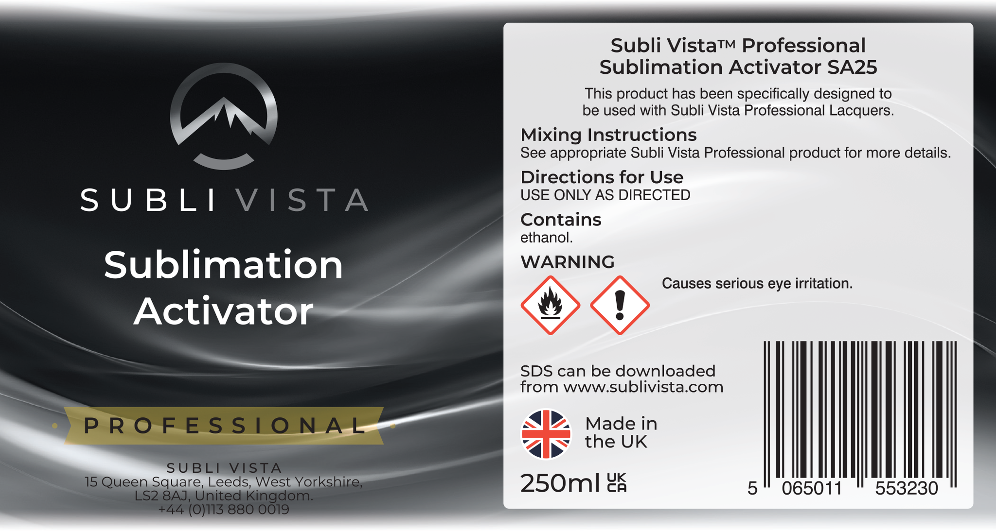 Sublimation Coating, SubliVista Clear Gloss sublimation coating, 1 each