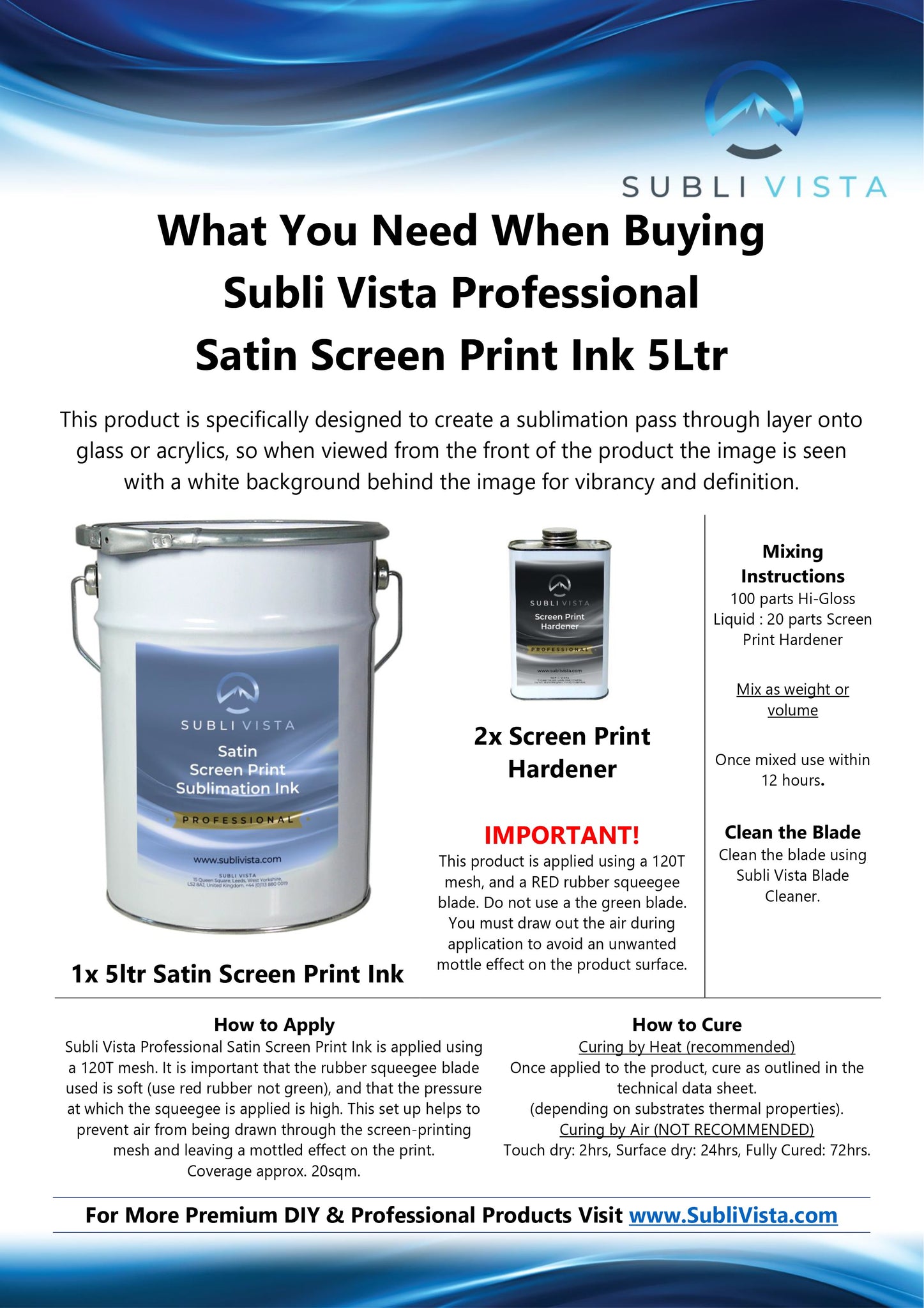 Professional Screen Print Sublimation Base Liquid 5 litres