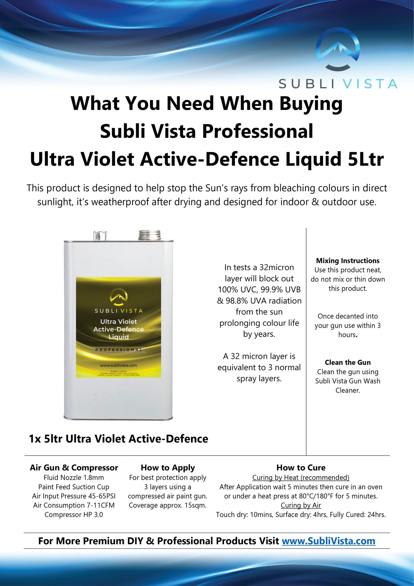 Professional Ultra Violet Active-Defence Liquid 5 litres
